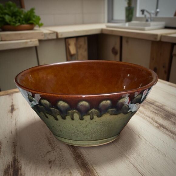 Vintage 1980s Teleflora Gift Ceramic Oven to Table Bowl 8” - Picture 1 of 6